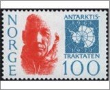 Norway 1971 Used NK676 Roald Engelbregt Gravning Amundsen Blue,Oran*STOCK IMAGE*