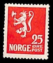 Norway 1922, 25o, Stamp out of set, MNH