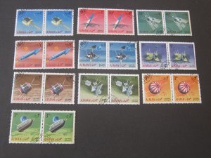 Ajman 1968 Sc 314-23 space CTO pair set FU