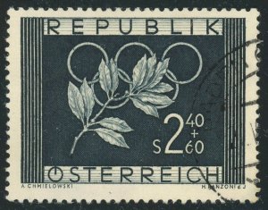 Austria #B277 Athletes Fund 1952 Olympic Games Postage Stamp Used