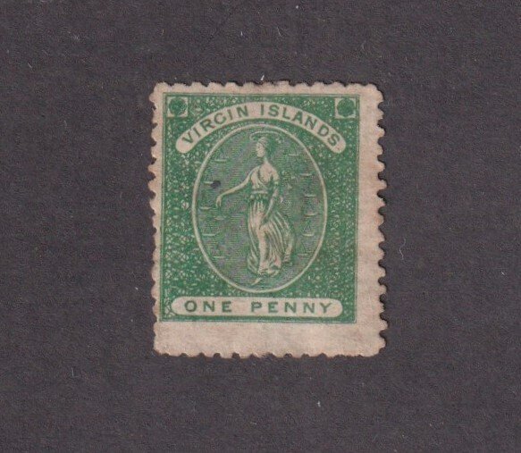 Virgin Islands Sc #1 Mint Hinged NG Small Thin (S30460)