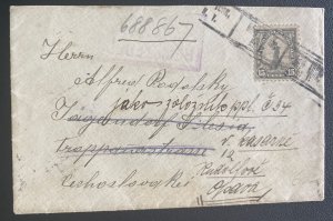 1924 New York USA Registered Cover To Czechoslovakia