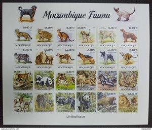 Imperf 2011 Mozambique Wild Animals Lions Cats Dogs Fauna ! Unique Sh ** Qw34