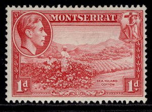 MONTSERRAT GVI SG102, 1d carmine, M MINT. PERF 13