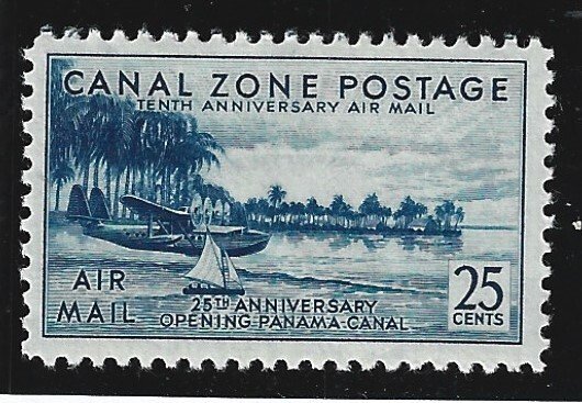 Canal Zone Scott #C18 Mint 25c PanAm Clipper Air Mail stamp 2019 CV $17.50