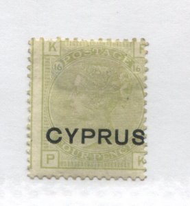 Cyprus QV overprinted  1880 4d Plate 16 PK mint no gum