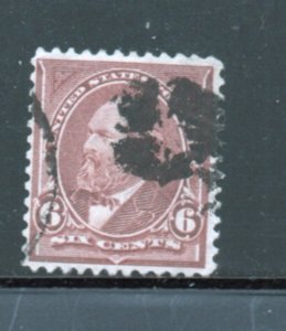 Scott # 256    used sheet  single