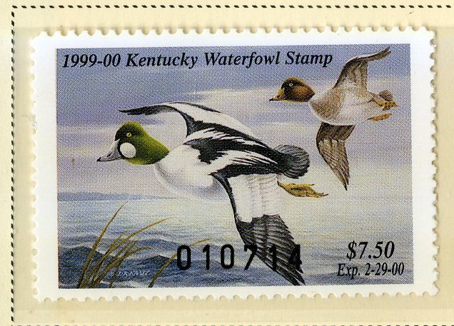 US KY14 KENTUCKY STATE DUCK STAMP 1998 MNH SCV $15.00 BIN $7.50