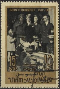 Umm al Qiwain Mi31 (used cto) 15np In Memoriam JFK: family, coffin (1965)