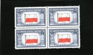 909 Poland, MNH blk/4