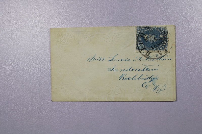 CSA - SC# 1 Used - 1862 Richmond VA - Crisp Cancel Cover - L37845