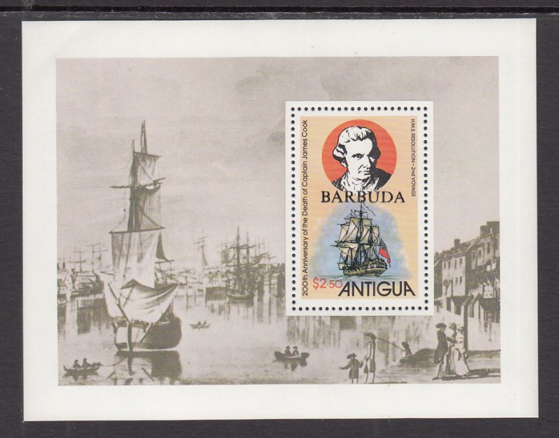 Barbuda 408 Captain Cook Souvenir Sheet MNH VF