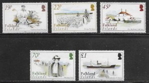 Falkland Islands Scott #'s 853 - 857 MNH