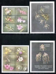 Tanzania 2153-2156, MNH, Flowers Orchids 2000 SCV-$22.0 x27062