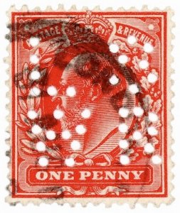 (I.B) Edward VII Commercial Perfin : London & South-Western Railway