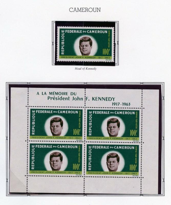 JOHN F. KENNEDY MEMORIAL FRENCH COLONIES SETS & SHEETLET  MINT NEVER HINGED