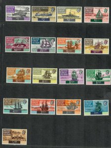 Virgin Islands Sc#206-222 M/NH/VF, Cv. $32.05