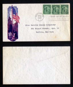 # 908 First Day Cover addressed with Unknown cachet dated 2-12-1943