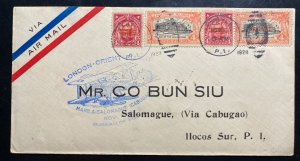 1928 Manila Philippines London - Orient Flight Airmail Cover FFC To Ilocos