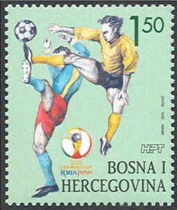 Bosnia ( HP Mostar ) 2002 ☀ Soccer, Football World Cup Japan/Korea ☀ MNH **