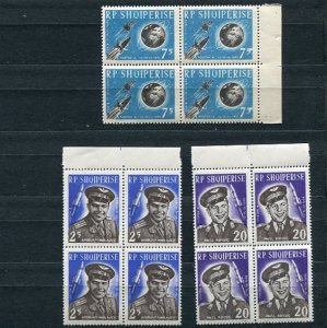 Albania 1963 Space Vostok 2 &3 MNH Sc 654-6 Mi 727-9 Block of 4  Astronauts 6596