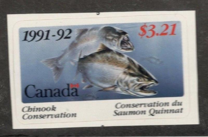 1991-92 Canada  British Columbia Chinook Conservation Stamp  Non-Tidal Waters