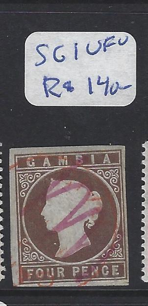 GAMBIA (P0106B)   QV CAMEO IMPERF 4D   SG 1   VFU