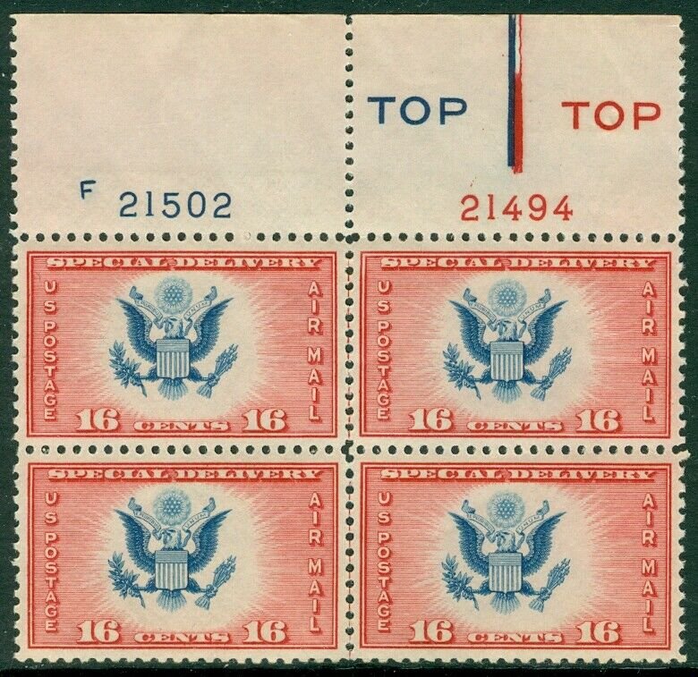 EDW1949SELL : USA 1936 Scott #CE2 P/B XF Mint NH Type 4 Margin markings Cat $18+