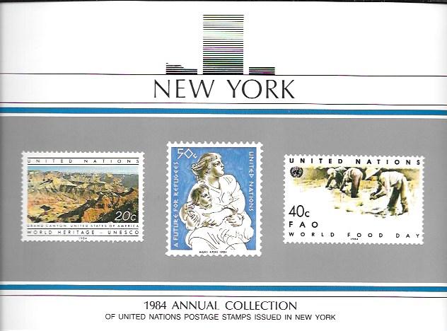 UN Souvenir Folder 1984 MNH stamps issued in New York