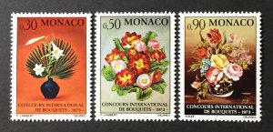 Monaco 1972 #846-8, MNH.