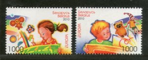 Belarus 2010 EUROPA Education Book Art Painting Girl Boy Bear Sc 721-22 MNH # 71