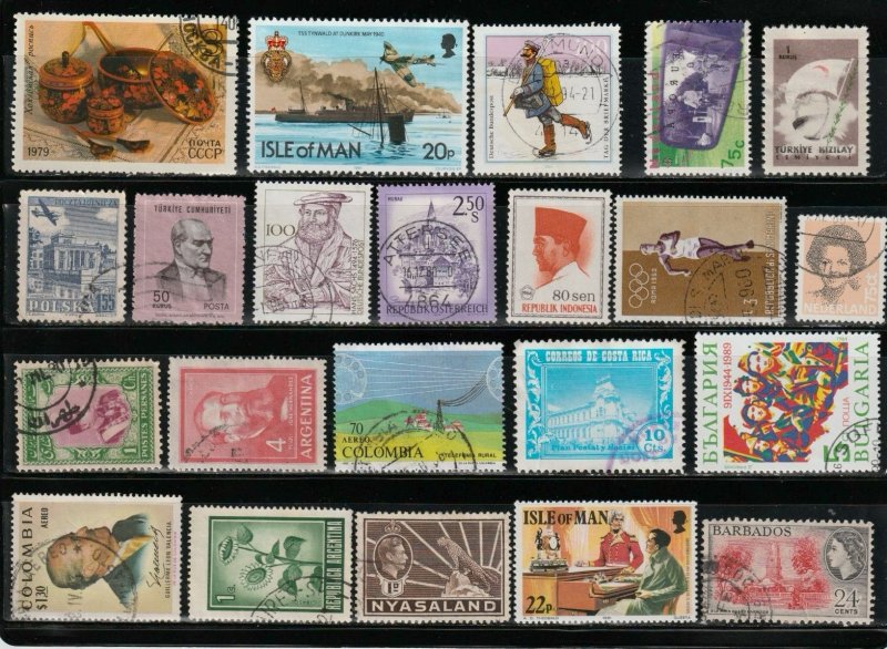 WORLDWIDE LOT OF 100 DIFFERENT USED STAMPS # 41