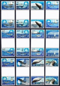 Aitutaki Whales Dolphins Ships Definitives Part 2 12v Gutter Pairs 2013 MNH