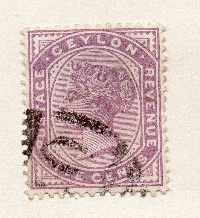 Ceylon 1888 Early Issue Fine Used 5c. 223279