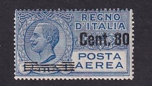 Italy    #C11   MH   192   Air mail   80c on 1 l blue