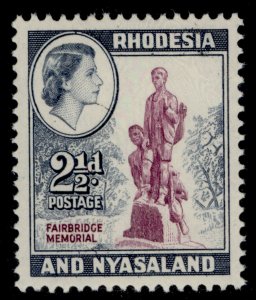 RHODESIA & NYASALAND QEII SG21, 2½d purple & grey-blue, LH MINT.