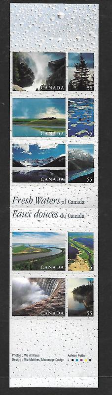 CANADA, 1854, MNH, BOOKLET, FRESH WATER