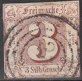 Thurn & Taxis #12 F-VF Used CV $110.00 (A16112)