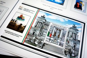 COLOR PRINTED ITALY 2021-2023 STAMP ALBUM PAGES (50 illustrated pages)