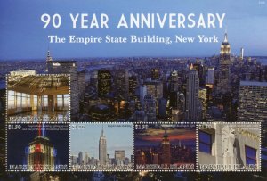 Marshall Is 2021 MNH Architecture Stamps Empire State Building Skyscrapers 5v MS 