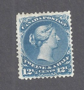 CANADA # 28 MINT NH 12 1/2c BLUE LARGE QUEEN BS25746