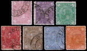 Romania Scott 94-100 (1890) Used/Mint H F-VF Complete Set, CV $63.50 B