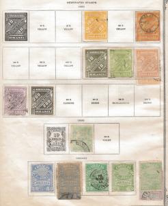 Brazil, small collection on pages from 1899 Scott album