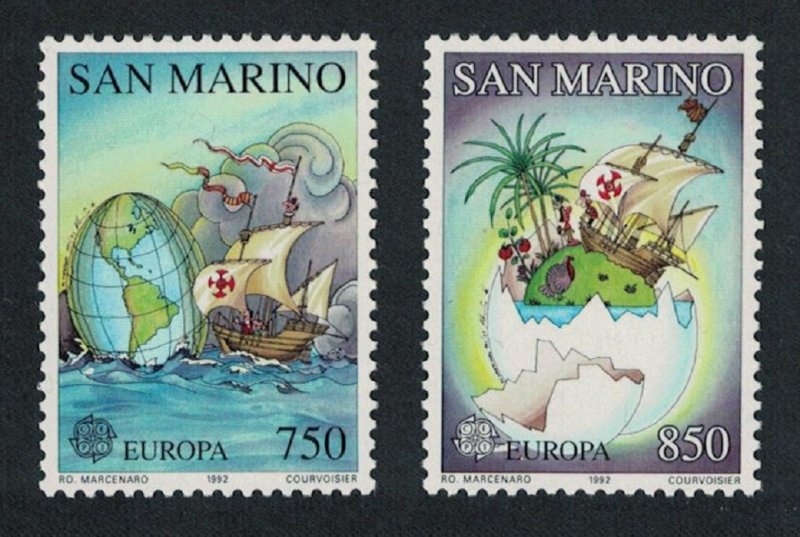 San Marino Columbus Discovery of America Europa CEPT 2v 1992 MNH SG#1432-1433