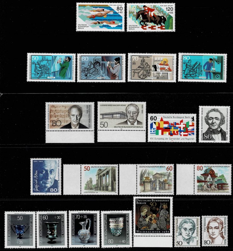 Berlin 1986, # 9NB232-237 .....    MNH yearset cv 25 Euro