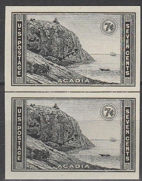 US #762  F-VF Unused   Horizontal Line Pair CV $4.25 (S2987)