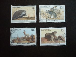 Stamps - Botswana - Scott# 410,411,418,419 - Used Part Set of 4 Stamps