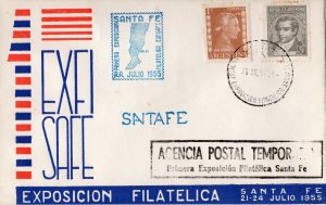 Argentina 1955 First EXFISAFE SANTA FE 21-24 July Postal History