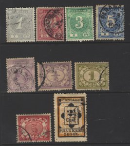 COLLECTION LOT 10168 SURINAM 9 MH/USED STAMPS 1890+ CV+$21