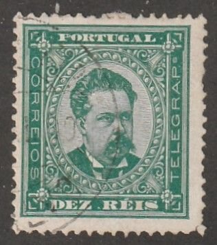 Portugal, stamp, scott#59, used, hinged,  10 REIS,